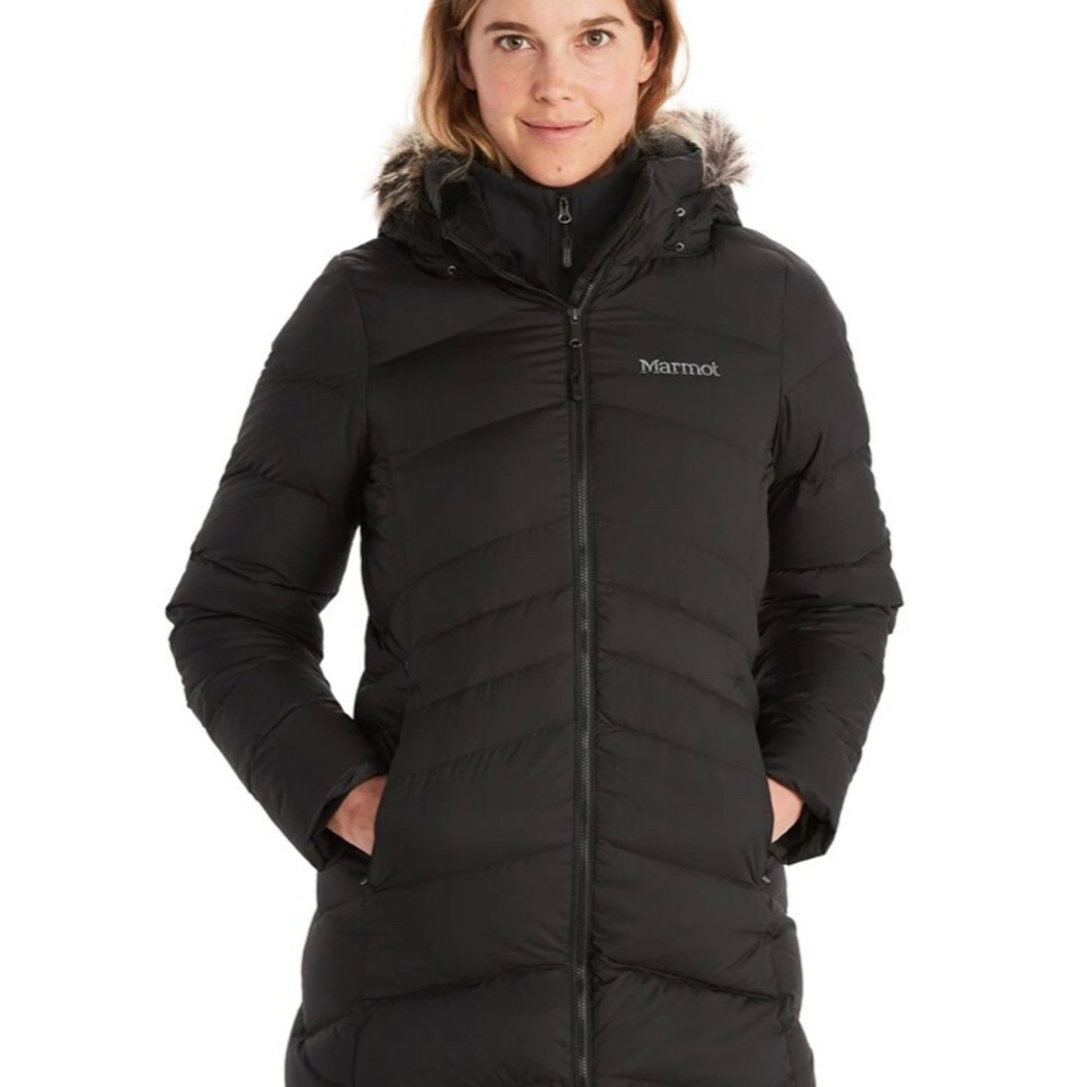 Marmot Women's Long Black Puffer Coat